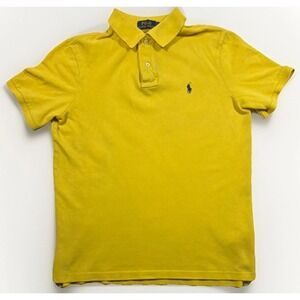 Ralph Lauren Polo Men's Small Short Sleeve Yellow Shirt Classic Fit